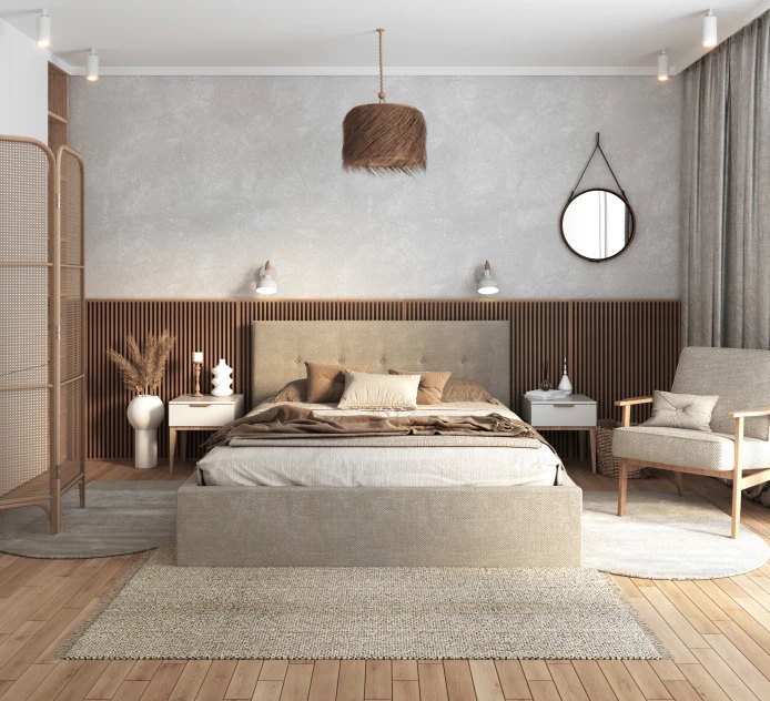 Sypialnia w stylu hygge