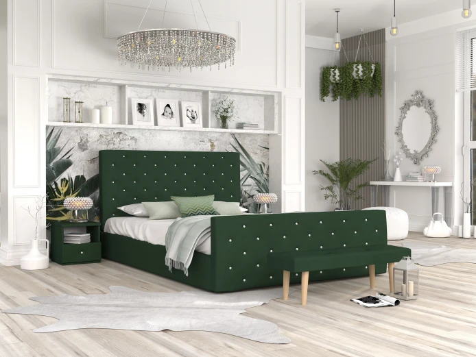 Sypialnia w stylu glamour