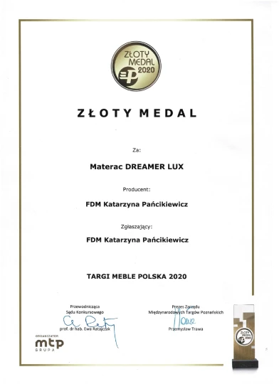 Złoty Medal na Targach MTP w 2020 roku