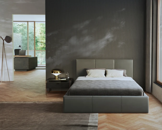 Łóżko skóra naturalna PRESTIGE