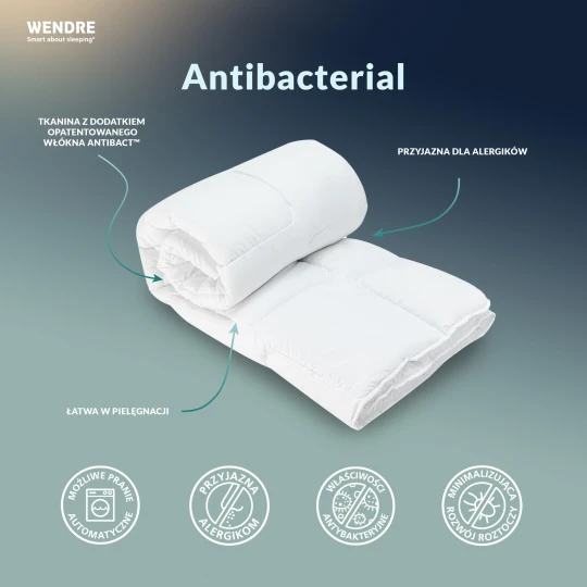 Kołdra Antibacterial 155x200 właściwości