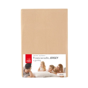 Prześcieradło JERSEY beż