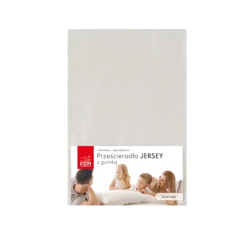 Prześcieradło JERSEY jasno szare