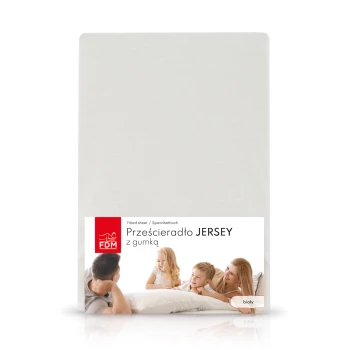 Prześcieradło JERSEY białe