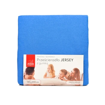 Prześcieradło JERSEY ciemno niebieskie