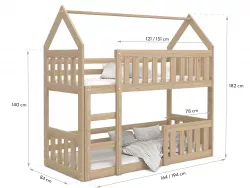 Łóżko piętrowe Domek Mini wymiary