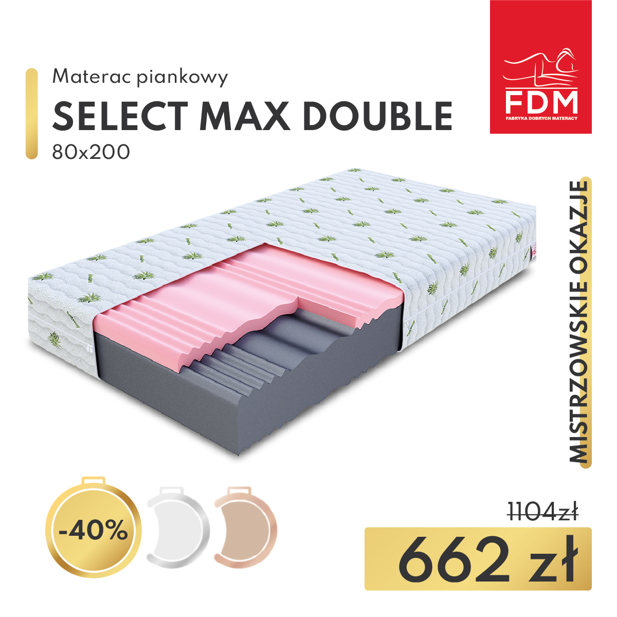 PromocjaMistrzowskie Okazje - materac SELECT MAX DOUBLE