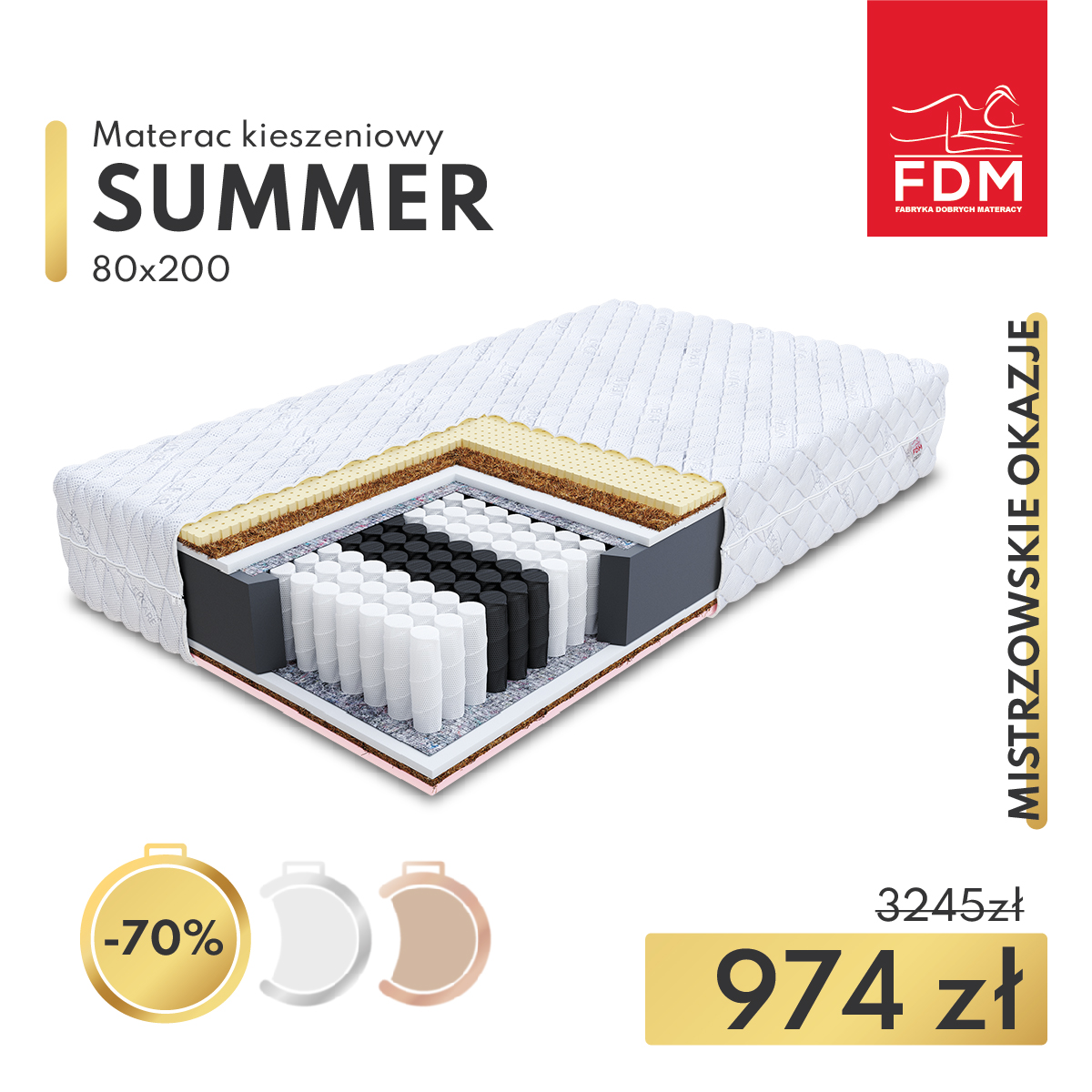 Promocja Mistrzowskie Okazje - materac SUMMER